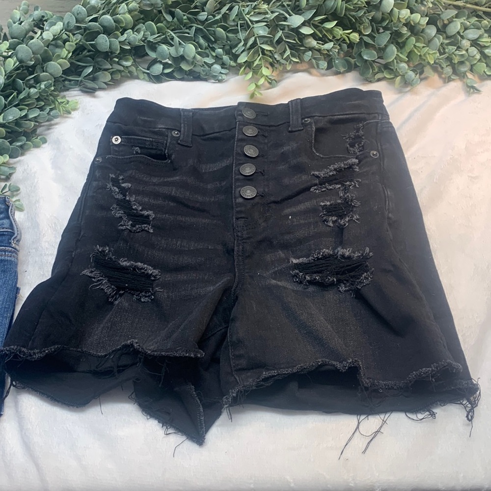 Multiple American eagle cutoff denim shorts blue and black size 4